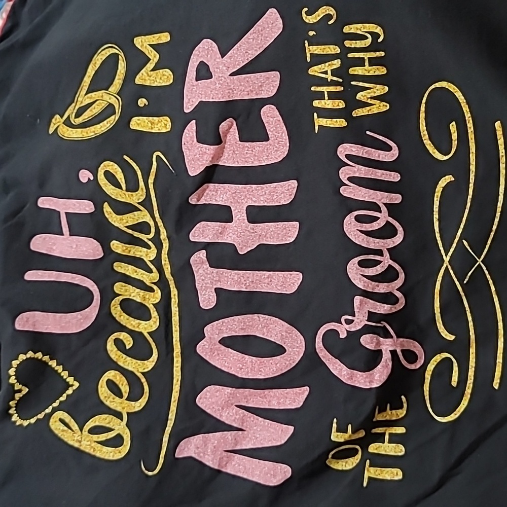 Black, long sleeved mother of the groom shirt. Worn once. Like new condition!!